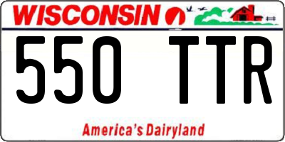 WI license plate 550TTR