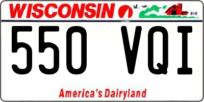 WI license plate 550VQI