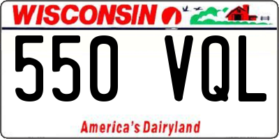 WI license plate 550VQL