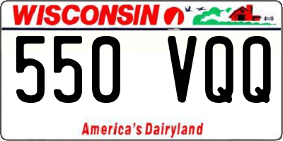 WI license plate 550VQQ