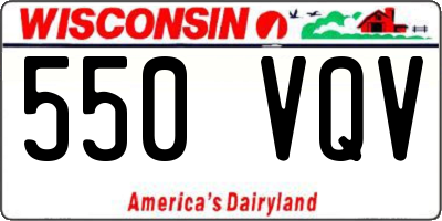 WI license plate 550VQV