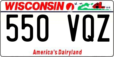 WI license plate 550VQZ