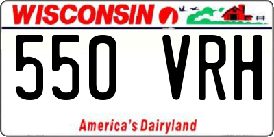 WI license plate 550VRH