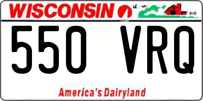 WI license plate 550VRQ