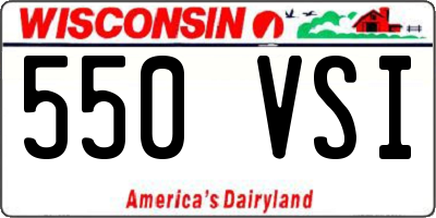 WI license plate 550VSI