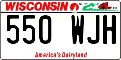 WI license plate 550WJH