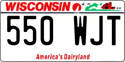 WI license plate 550WJT
