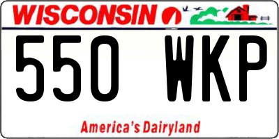 WI license plate 550WKP