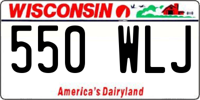 WI license plate 550WLJ