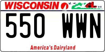 WI license plate 550WWN