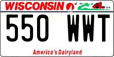 WI license plate 550WWT