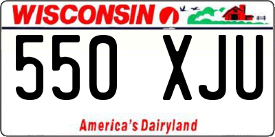 WI license plate 550XJU