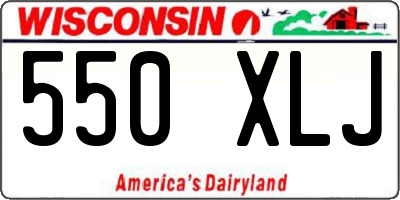 WI license plate 550XLJ