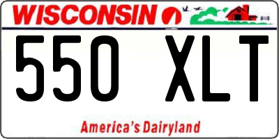 WI license plate 550XLT