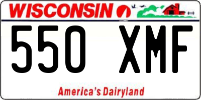 WI license plate 550XMF