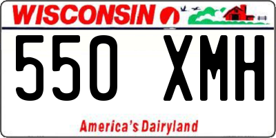 WI license plate 550XMH