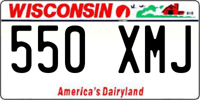 WI license plate 550XMJ
