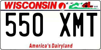 WI license plate 550XMT