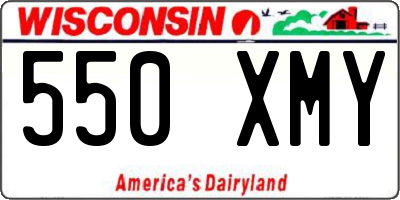 WI license plate 550XMY