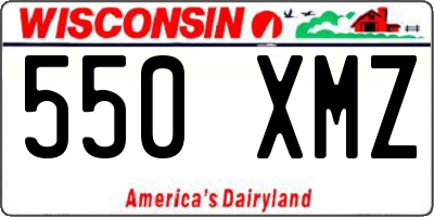 WI license plate 550XMZ