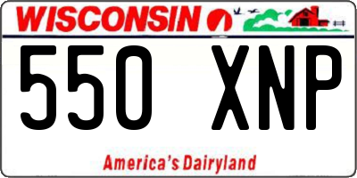 WI license plate 550XNP
