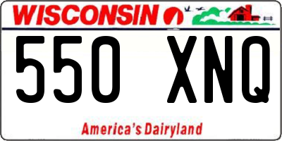 WI license plate 550XNQ