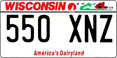 WI license plate 550XNZ