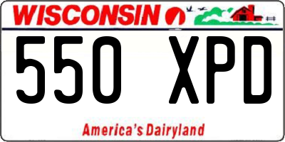 WI license plate 550XPD