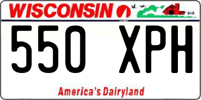 WI license plate 550XPH