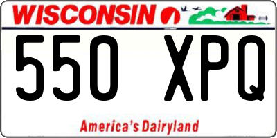 WI license plate 550XPQ