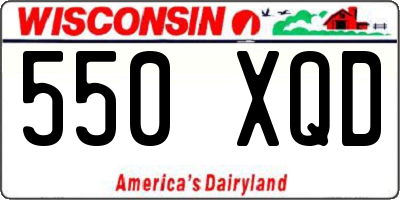 WI license plate 550XQD
