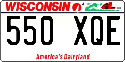 WI license plate 550XQE