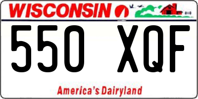 WI license plate 550XQF