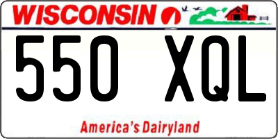 WI license plate 550XQL
