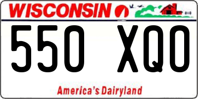 WI license plate 550XQO