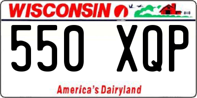 WI license plate 550XQP