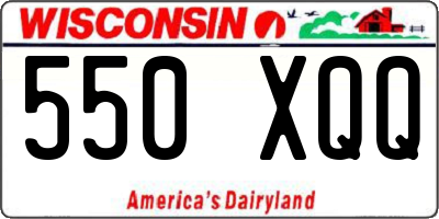 WI license plate 550XQQ