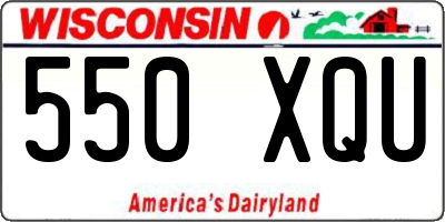 WI license plate 550XQU