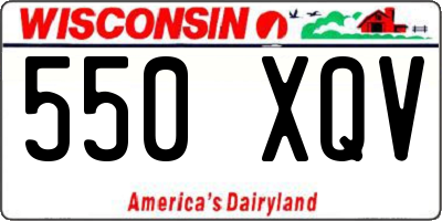 WI license plate 550XQV