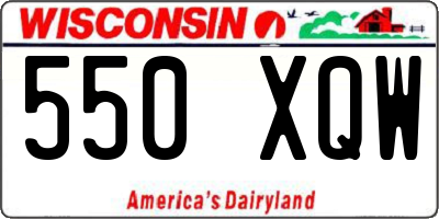 WI license plate 550XQW