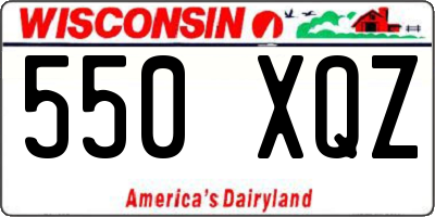 WI license plate 550XQZ