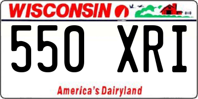 WI license plate 550XRI