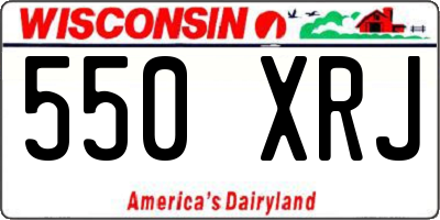WI license plate 550XRJ
