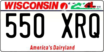 WI license plate 550XRQ