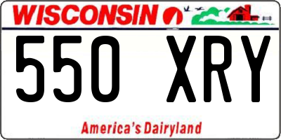 WI license plate 550XRY