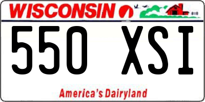WI license plate 550XSI