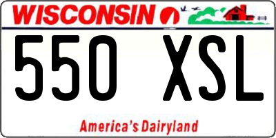 WI license plate 550XSL