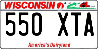 WI license plate 550XTA