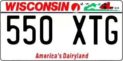 WI license plate 550XTG