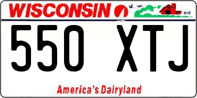 WI license plate 550XTJ